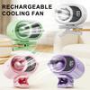 Mini Clip-on Fan with Night Light LCD Display Stepless Speed Personal Desk Fan USB Rechargeable Portable Outdoor Travel Cooling Fan