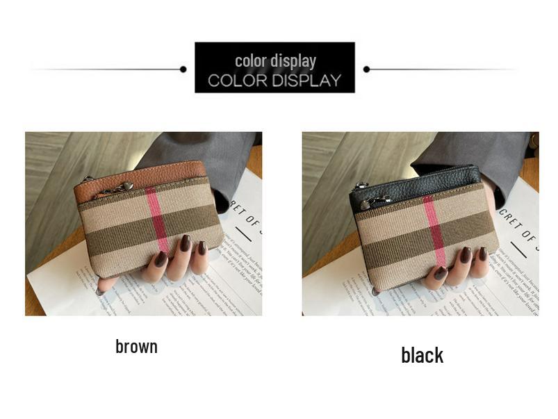 Dámská mini peněženka na mince z pravé kůže - Nový módní styl 2025