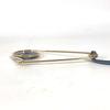 LOEWE Accessories Brooch Metal / Leather Gold/blue Unused