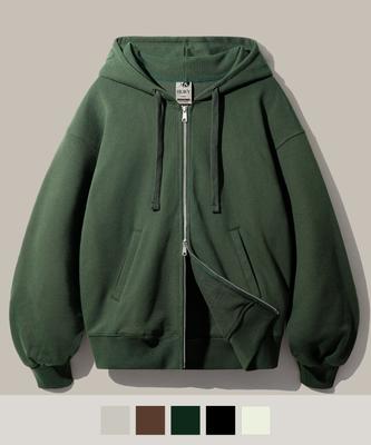 Fp142 Mtor Finer Zip-Up Hoodie Dark Green Ykhd1499