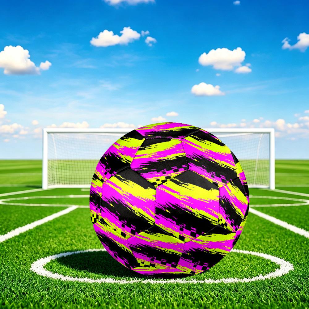 1pc Abstract Graffiti Theme Soccer Ball Football, Size 5, Lightweight PVC, Durable Outdoor Training Soccer Ball, Gift m61446