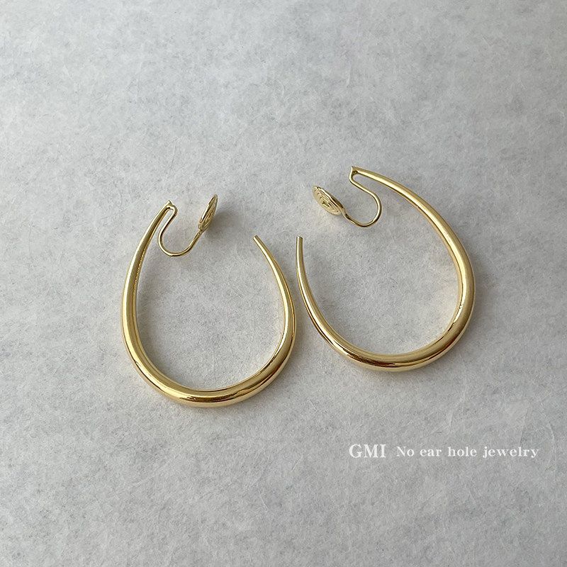 GMI Earless Simple Bracelet Painless Mosquito Coil Ear Clip Women European and American Cold Style Ear Ring Simple Elegant Earrings Earrings Gold Minimalist Mosquito Coil Ear Cuff