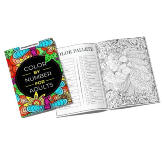 Color by Number for Adult 75 Beautiful Pictures Anxiety Therapy Coloring Book for Relaxation Stress Relief