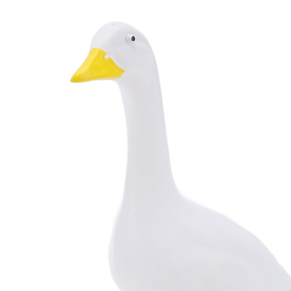 Socha bílé husy 18 cm pryskyřičná figurka husy ozdoba pro venkovní zahradu verandu stolní dekorace