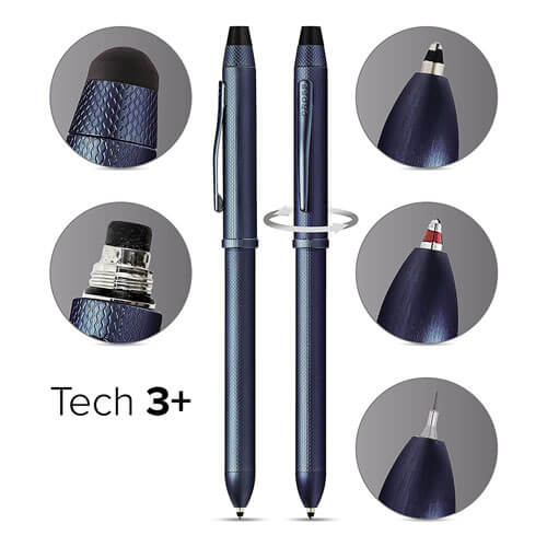 Cross Cross Tech3+ Multifunction Pen with Dark Blue PVD