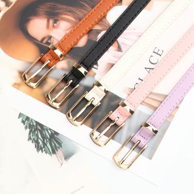 2.4X104Cm Women Belts Pu Leather Simple Metal Buckle Belt Girls Dress Jean Pants Waistband Belts For Lady Luxury Designer Brand