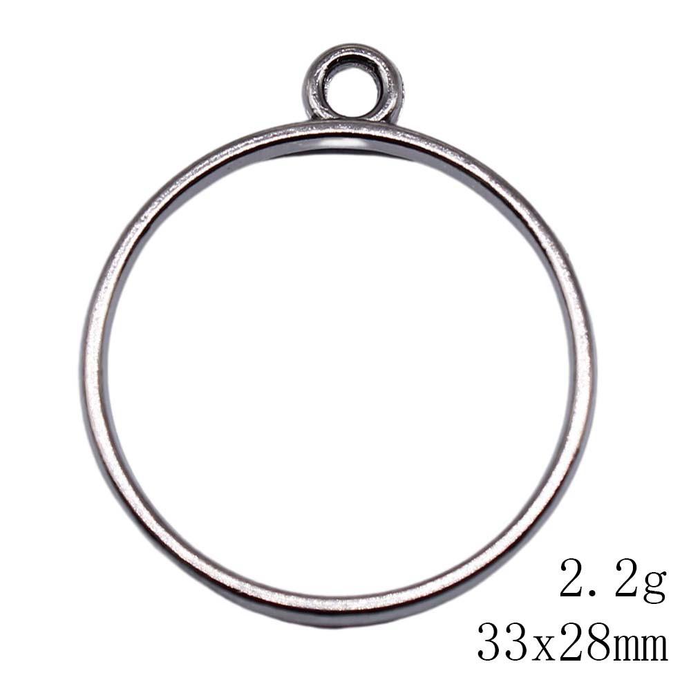 Wedding Anniversary Charms For Italian Bracelet Geometric Hollow Charms Pendant Women's Clothing Pendant Accessories