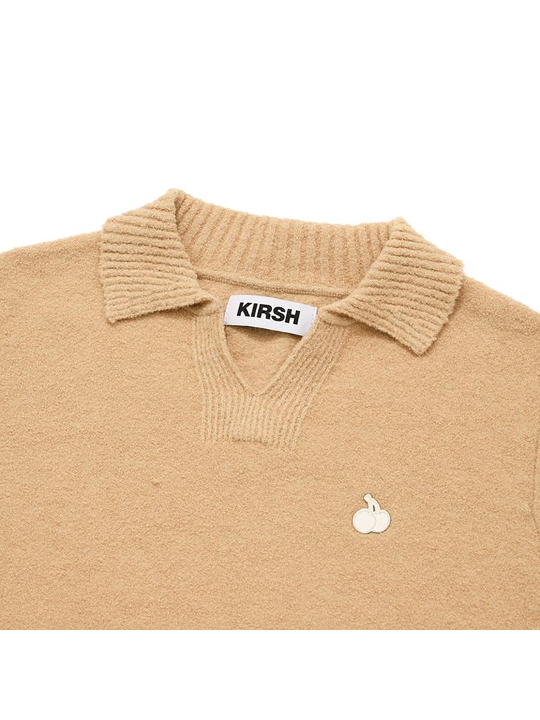 KIRSH Mono Cherry Women'S Collar Knit [Sand]