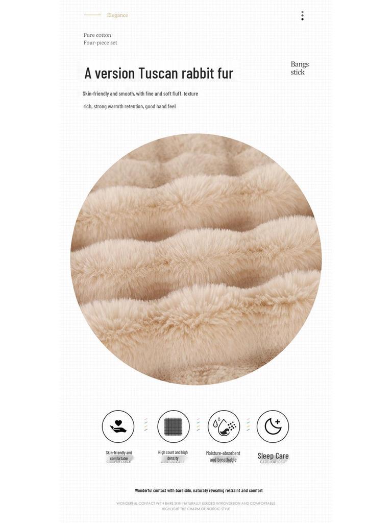 Elegant Toca Extra Thick Double Layer Faux Fur Sofa Nap Blanket