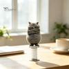 Durable Acrylic Car Ornament Gifts Cute Cat/Dog Dashboard Ornaments, 2D Flat Decorations Spring Swaying Ornaments with Self Adhesive Swing Base