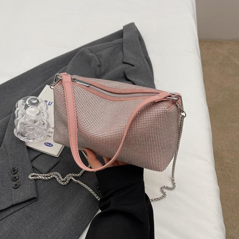 Stylish French Cross-border Trendy Shoulder Bag With Diamonds For Women