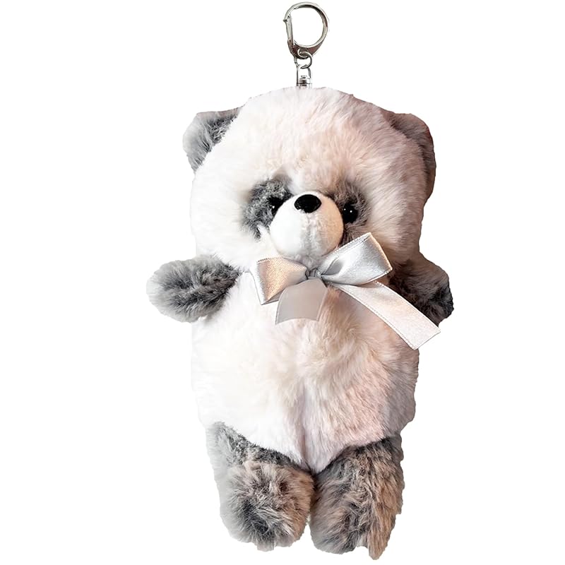 

[Stream] stream market key ring stuffed toy cute big mascot charm key ring Fashionable Fluffy panda animal TY039-H
