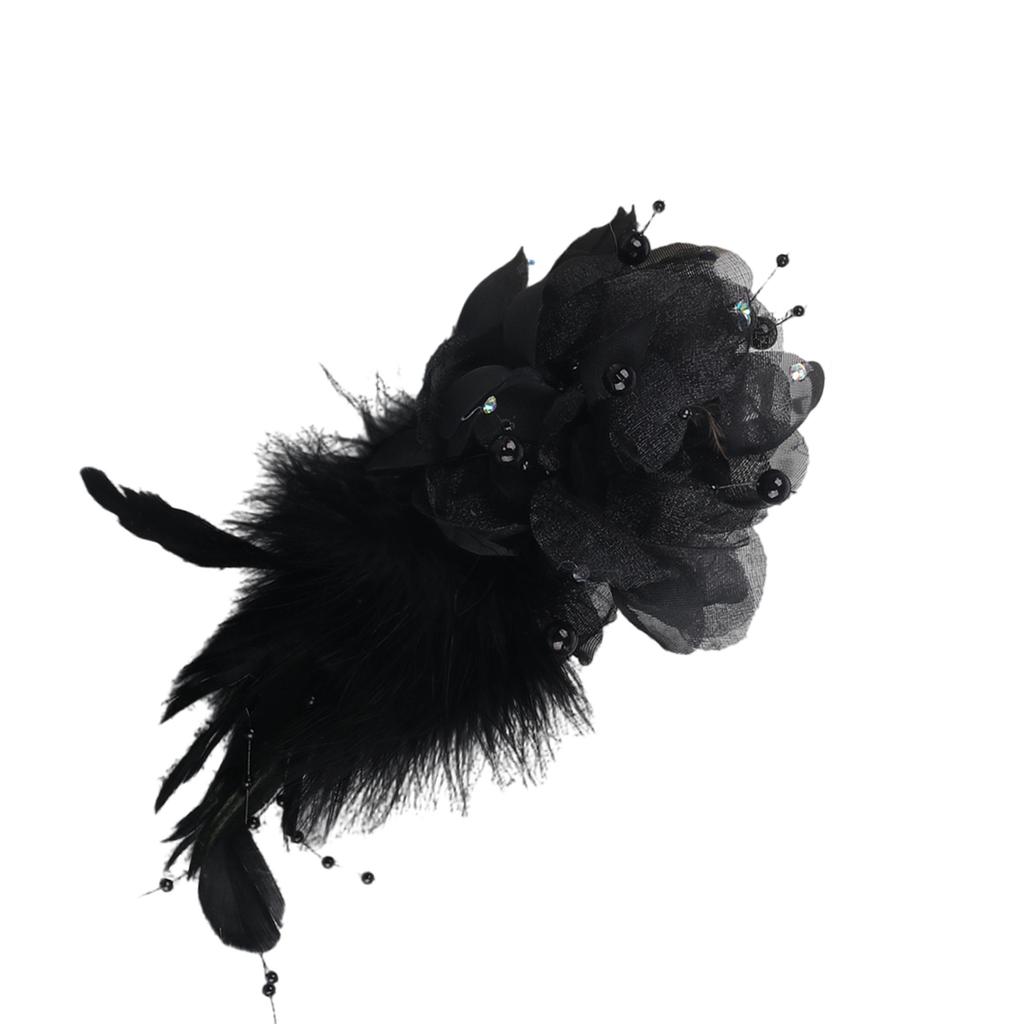 Waterproof Feather Corsage Pin Synthetic Fabric Texture Quick Attach Clip Perfect for Outdoor Weddings Business Occasion