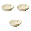 Setomonohonpo (Setomonohonpo) Set of 3 Yellow Glazed Oribe Nagashita Wami Bowls (Medium) [12.7 X 10 X 5.5cm] | Small Bowls, Ceramic
