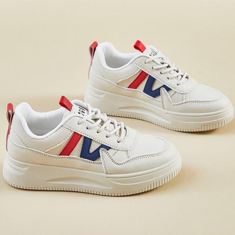 Women's Spring and Autumn Breathable White Shoes Flat Shoes Single Shoes All-match Casual Sports Shoes