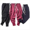 2025 Spring Men's Cotton Linen Harem Pants - Casual, Chinese Style, Plus Size, Loose Fit Joggers