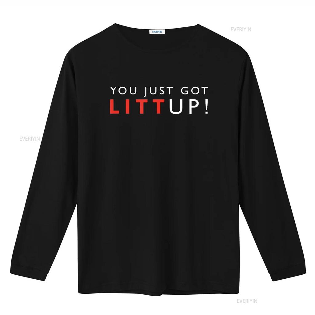 Suits You Just Got Litt Up T Shirt vintage Washed Unisex Soft Stretched homme Slightly Stylish graphic Versatile Casual