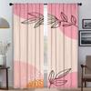 Concise Style Plants Curtains for Living Room Curtain for Room 2 Panel Shades Partition Home Interior Curtains Kitchen Blackout