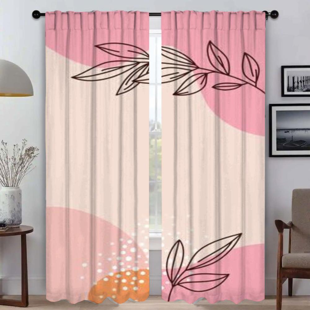 Concise Style Plants Curtains for Living Room Curtain for Room 2 Panel Shades Partition Home Interior Curtains Kitchen Blackout