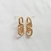 _marmot Gold Chain Drop Point Earrings