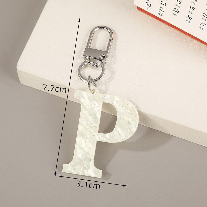 Simple Letters Keychain Backpack Pendant Keyring Bag Hanging Decoration Accessories Gift