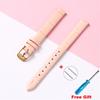 Leather Wath Strap  8mm 10mm 12mm 14mm 16mm 18mm 20mm  Strap Genuine Leather Watch Bracelet Rose Gold Buckle with Tool