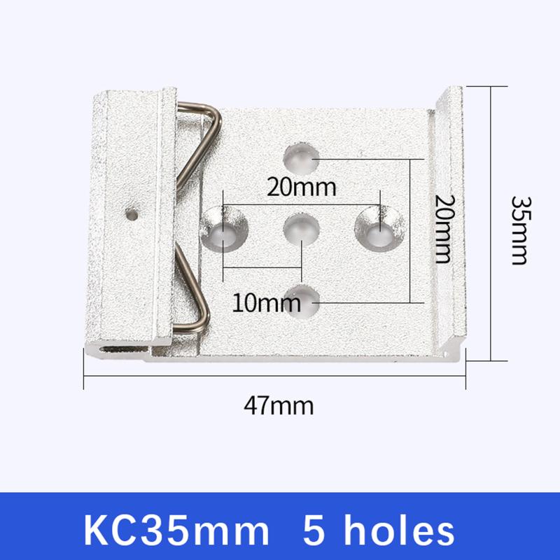 25MM 35MM 45MM Metal DIN Rail Fixed Clamp Clip Relay Mounting Buckle Simple Fixing Rack With Mounting Holes