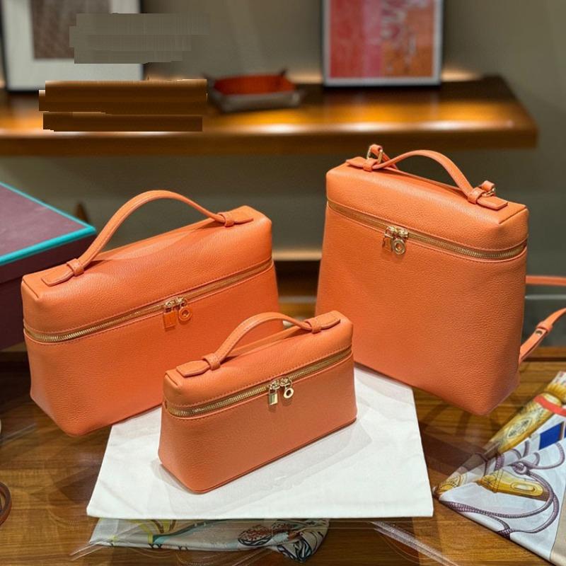L27 Lunch Box Cover Layer Cowhide Gigi Same Style Single Shoulder Crossbody Lychee Patterned Small Cowhide Bag Versatile Temperament