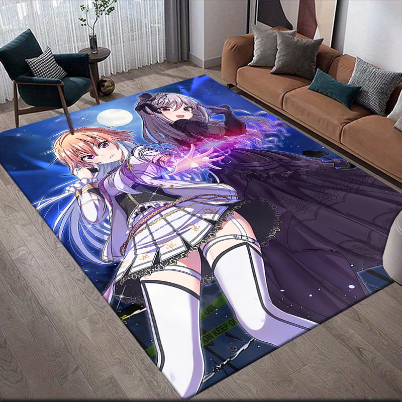 

Idolmaster Anti-Slip Rug, Rectangular Carpet for Bedroom, Living Room & Sofa Zone, Stylish Home Decoration 60x90cm