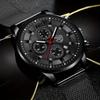 1pc/4pcs/set Fashion Men's Calendar Quartz Watch Business Man Wrist Watch & Bracelets Set, Father's Day Gifts