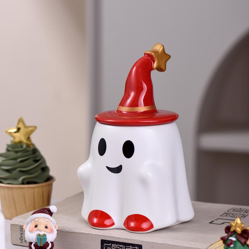 Tazza da Caffè in Ceramica Fantasma Fantasma Magico - Coppia di Tazze Sprite di Halloween Eccentriche