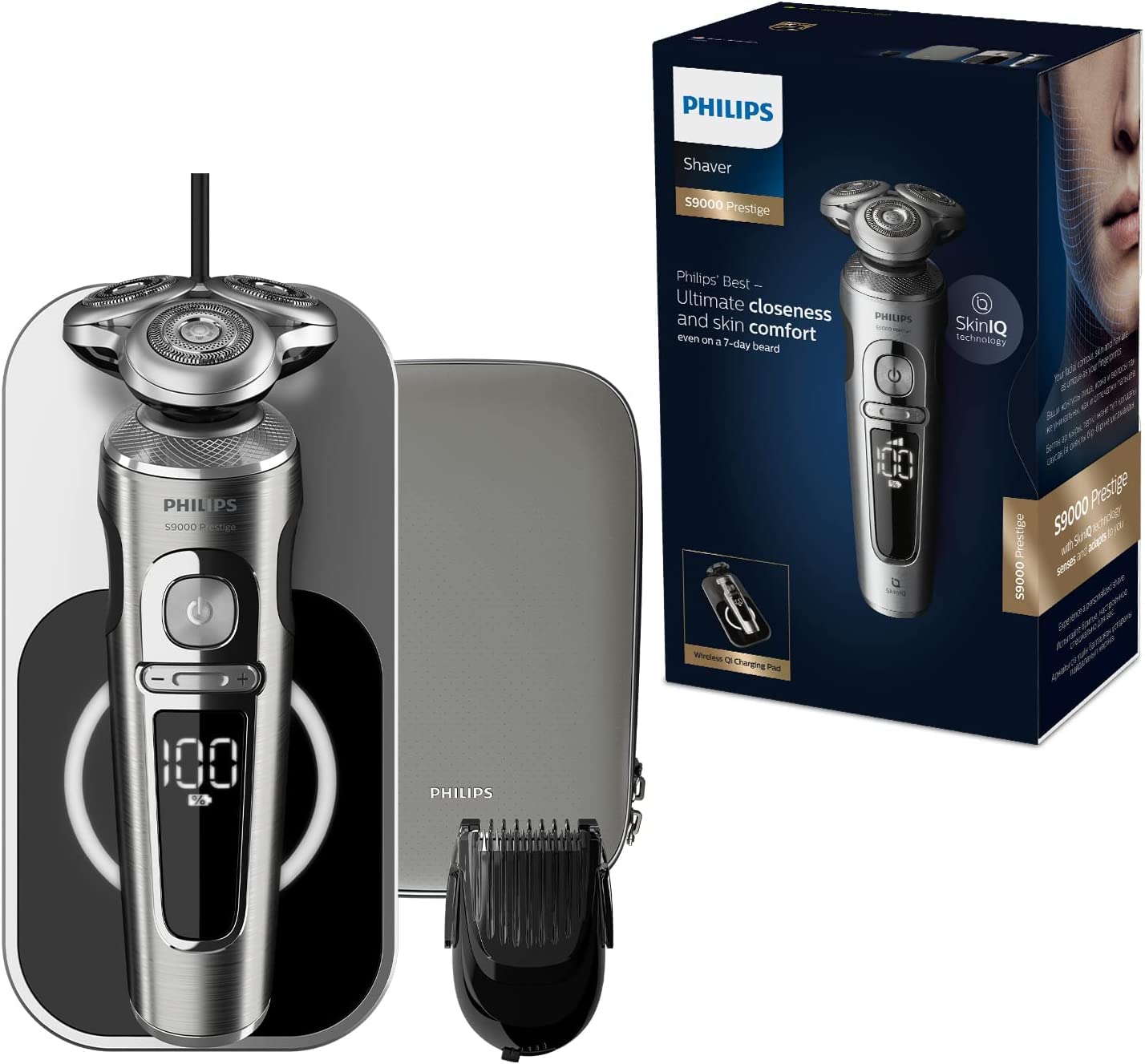 

Электробритва Philips для влажного и сухого бритья и S9000 Prestige SP9861/13