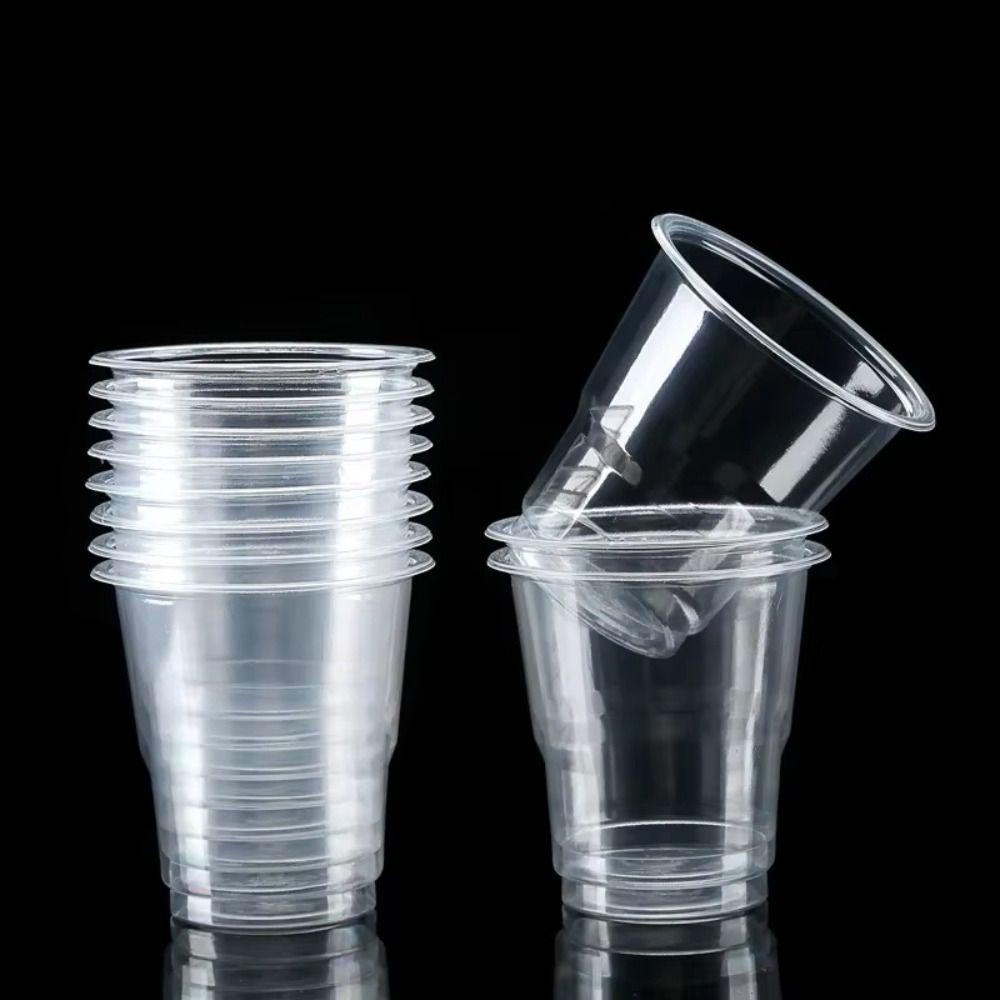50Pcs 180ml Disposable Plastic Cups Food-grade PP Heat-resistant Party Plastic Cups Transparent Tableware Cups Birthday Party