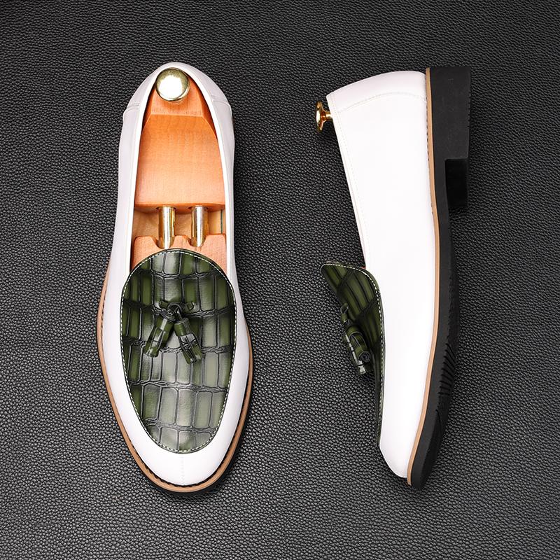 Fashion Fashion New Men Mixed Colors Wedding Dress Shoes Male Casual Flats Tassels Loafers Homecoming Prom Zapatillas Hombre