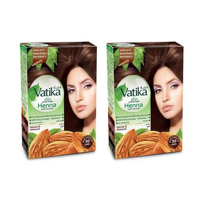 Henna Hårfärg - Naturbrun 2-pack - Vatika Naturals - Brun Naturel 4 Färg