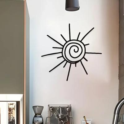 1pc Large Chic Metal Sun Wall Art - Transverse Orientation. Beachy Decor. Exterior Wall Hanging. Durable Metal Material.