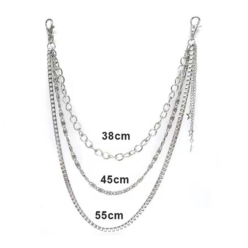 Punk  Star Waist Chain Simple Tassel Pants Chain Personalized Hip Hop Multilayer Waist Chain Clothing Accessories Gifts