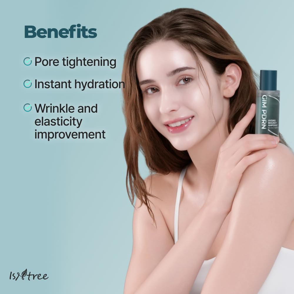 ISNTREE Seaweed PDRN Bouncy Ampoule 50ml, GIM Next-Generation Botanical PDRN Serum, Moisturizing and Hydrating