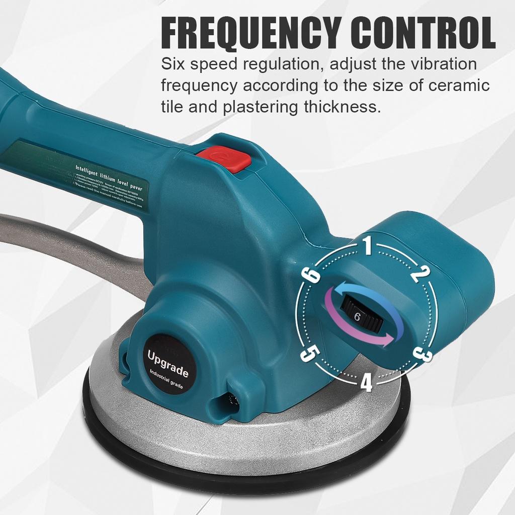 6 Geschwindigkeiten Fliesenverlegemaschine Saugheber Vibrator Einstellbares Wand- Bodenfliesen Verlege- Nivellierwerkzeug
