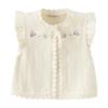 DAVE & BELLA Girls' Ruffled Knit Cardigan Vest