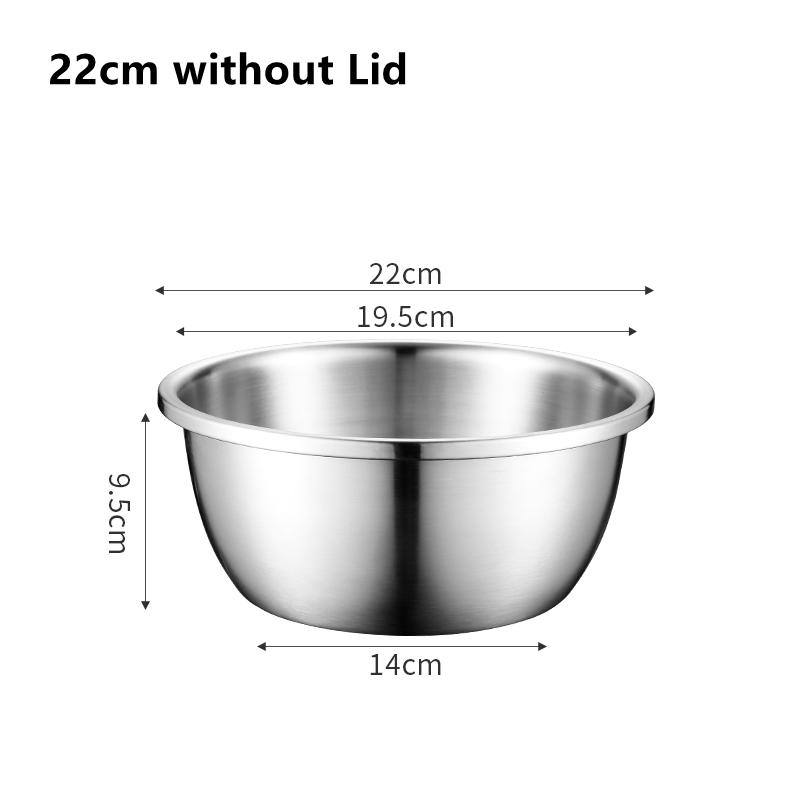 

Салатниця з нержавіючої сталі 304 з кришкою, згущена, проти опіків, кухня, приготування їжі, супова миска, випічка, збивач для яєць, змішувачі, миски для зберігання