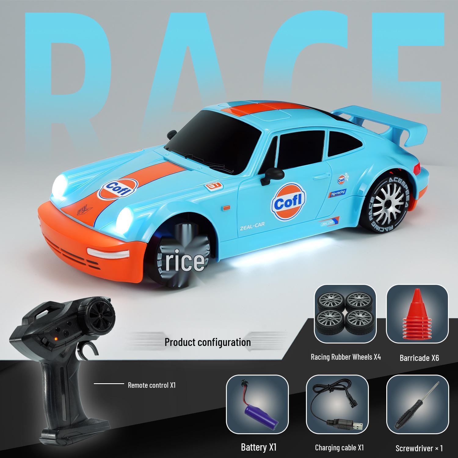 High-Speed 1:20 Remote Control Drift Car for Kids - 2.4G Four-Wheel Drive Toy Racing Model 1:20