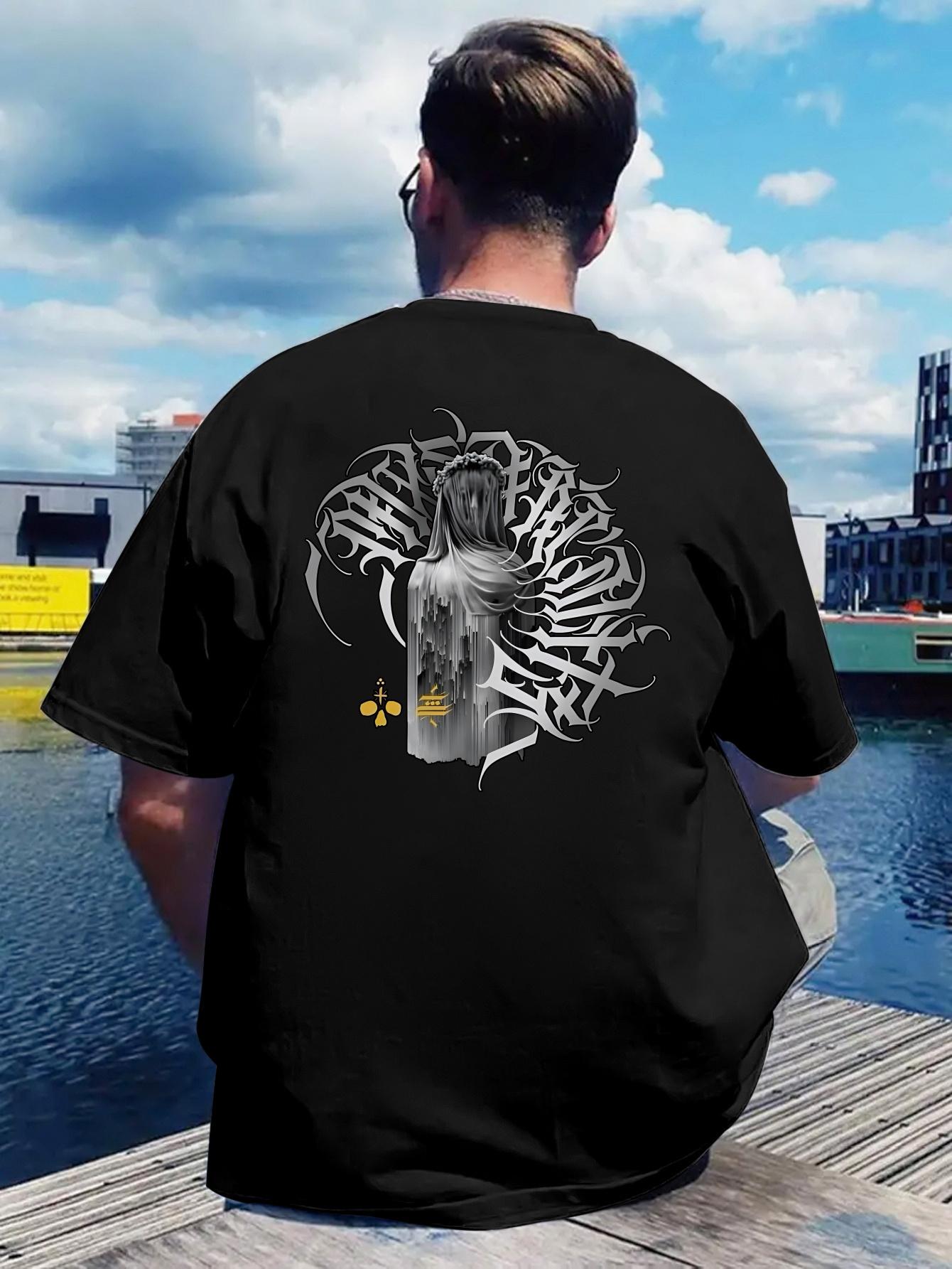 Black T-shirt - Back Print with Mobius Strip & Graphic Design XXXL