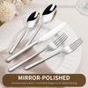 Set di posate in acciaio inossidabile, nuovo stile, 2026: Set da 5 Pezzi Coltello, Forchetta e Cucchiaio per Hotel/Ristorante - Design Spesso per Bistecca e Dessert.