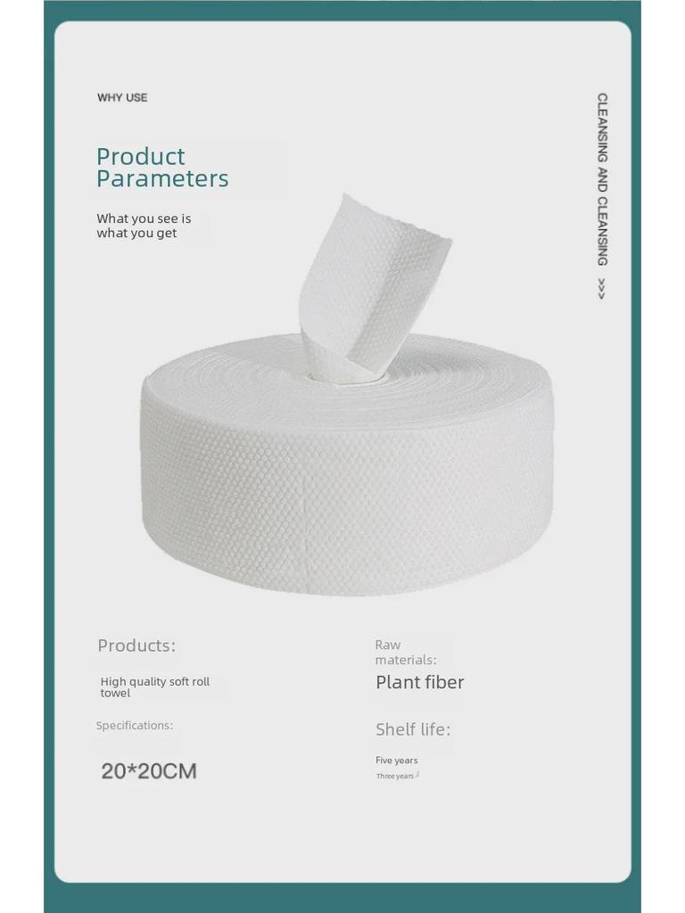 XL Disposable Pure Cotton Face Cleansing Towels - Thickened, Soft, Salon-Quality
