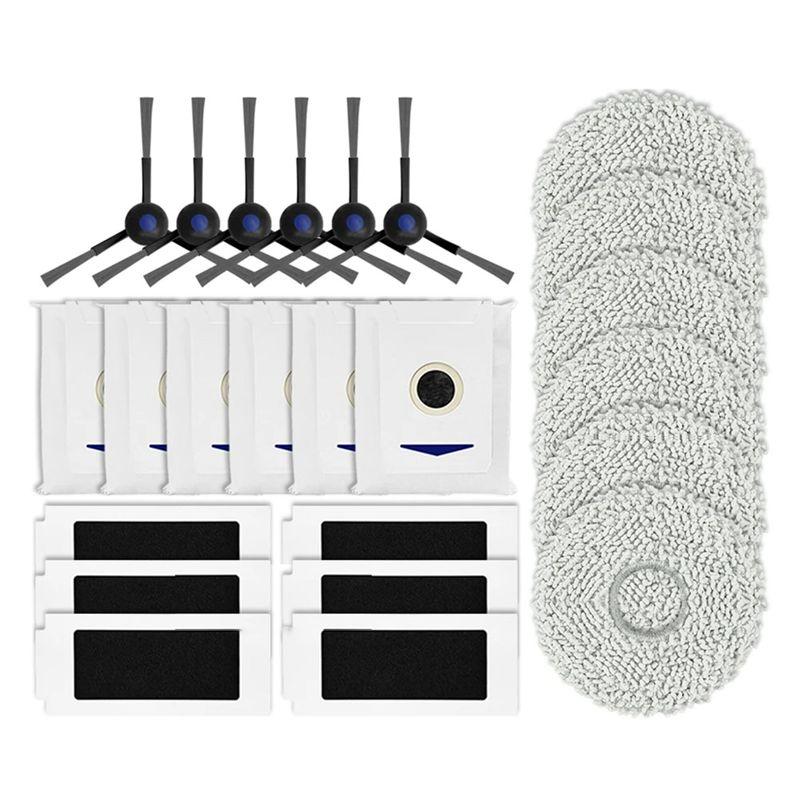 

ABWR-Для робота-пылесоса Ecovacs T30 Pro Omni Запасная боковая щетка HEPA-фильтр Салфетка для мытья пола Мешок для пыли Запасные части Аксессуары