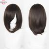 40cm Medium Basic Anime Cosplay Wig Bang Blond  Black White Red Pink Green Brown Gold Blue Heat Resistant Synthetic Hair Wigs