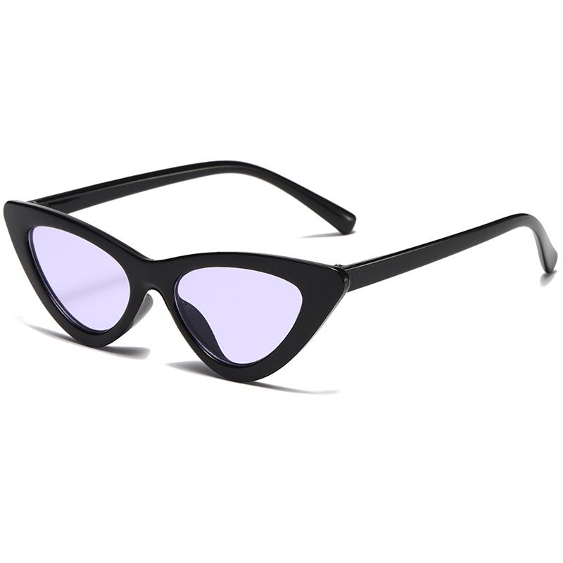 New Boys' and Girls' Glasses Retro Triangle Cat Eye Kids Sunglasses Trendy Personality Candy Color Cute Children's Sunglasses