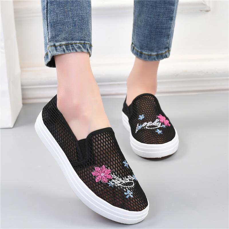 Women's Tennis Shoes Anti Slip Casual Sports White Shoes Shallow Mouth Shoes Flat Shoes Breathable