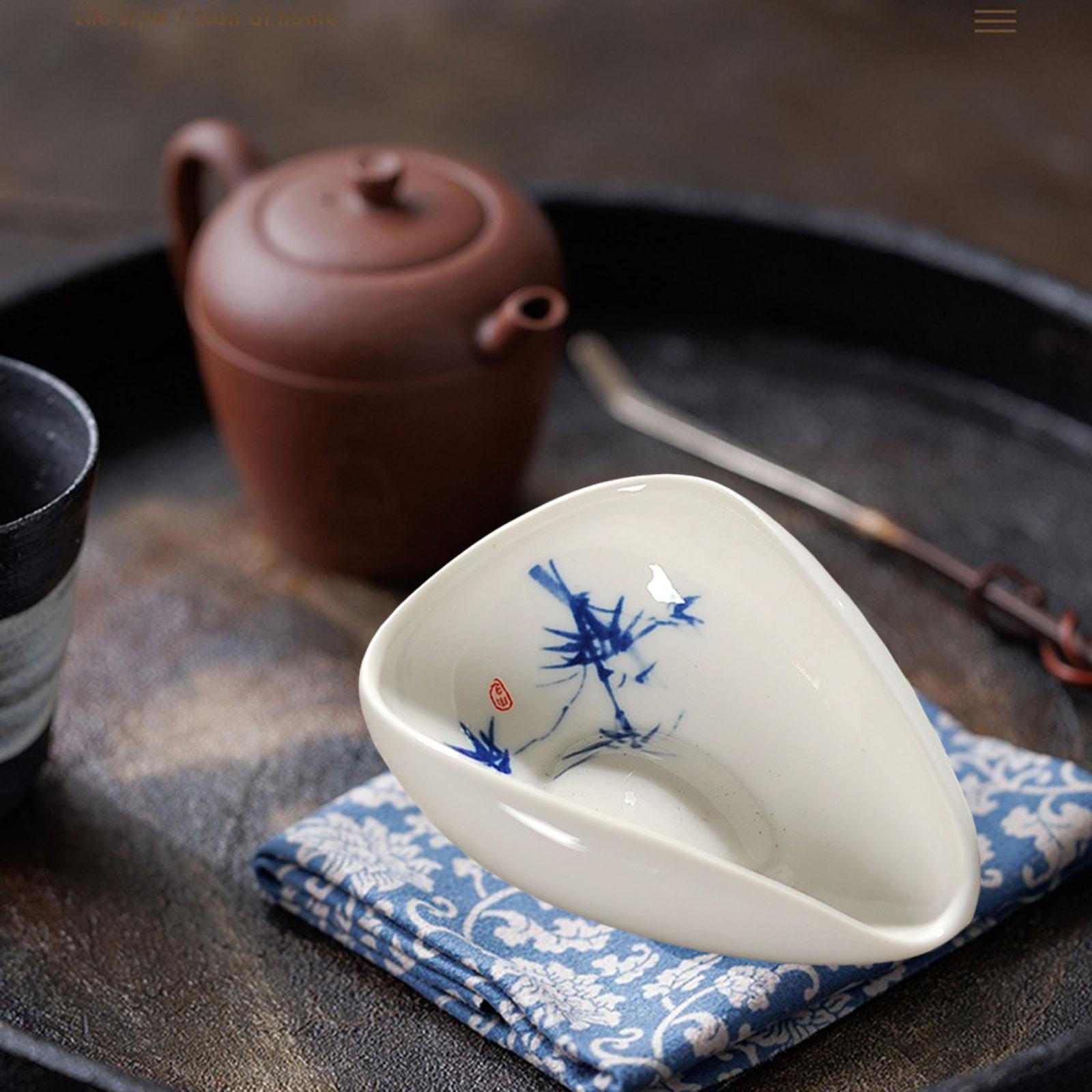 

Керамический сосуд для дозирования, китайский совок для чая, один поднос для кофе, взвешивание зерен для офиса Style A